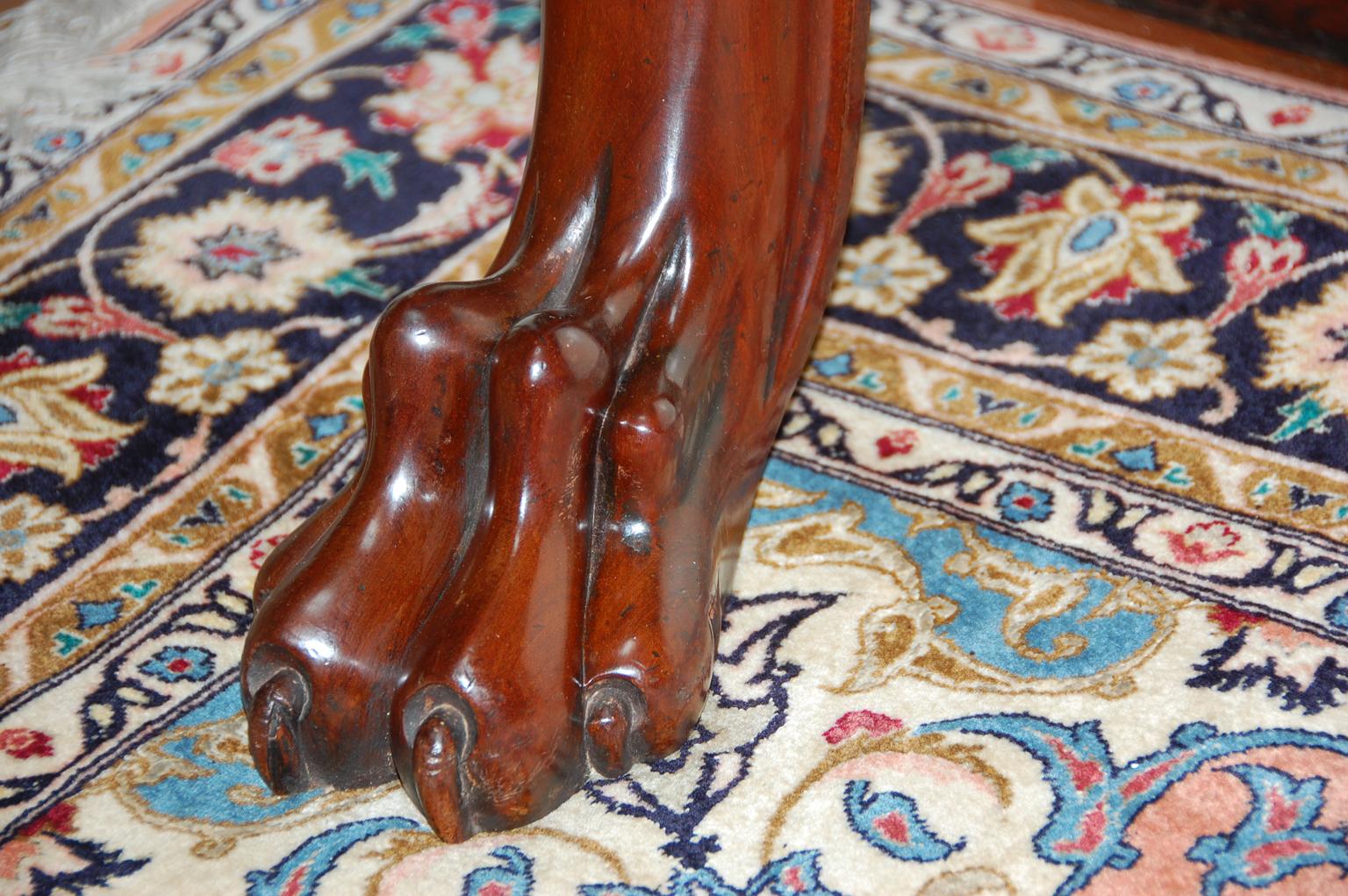 English 19th Century William IV Period Mahogany Console Table with Marble Top For Sale 1