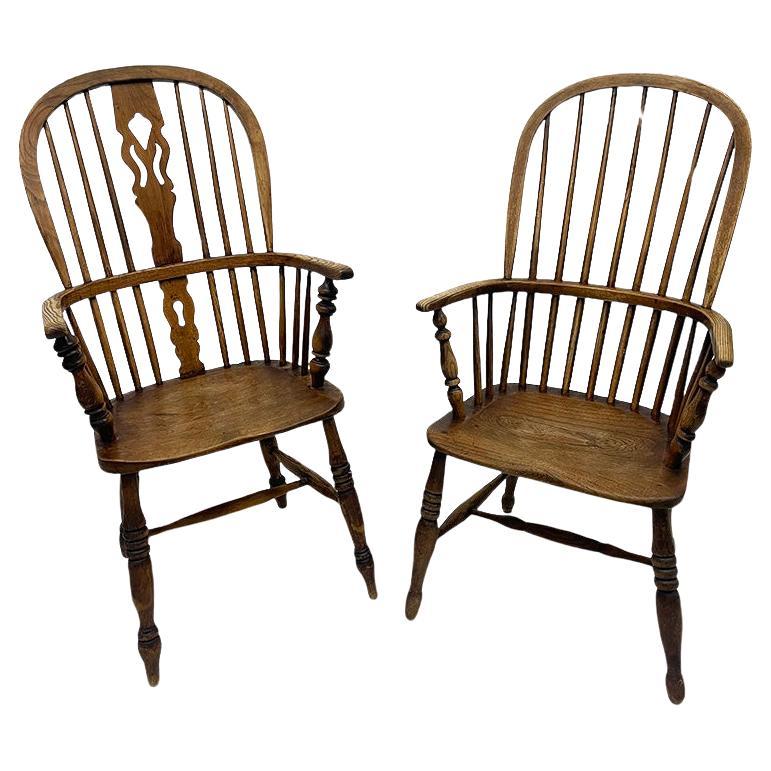 English 19th Century Windsor armchairs