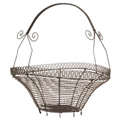 English 19th Century Wire Basket