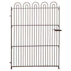 English 19th Century Wrought Iron Hoop Top Pedestrian Gate