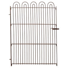 English 19th Century Wrought Iron Hoop Top Pedestrian Gate