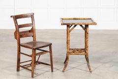 English 19thC Bamboo Lacquer Side Table