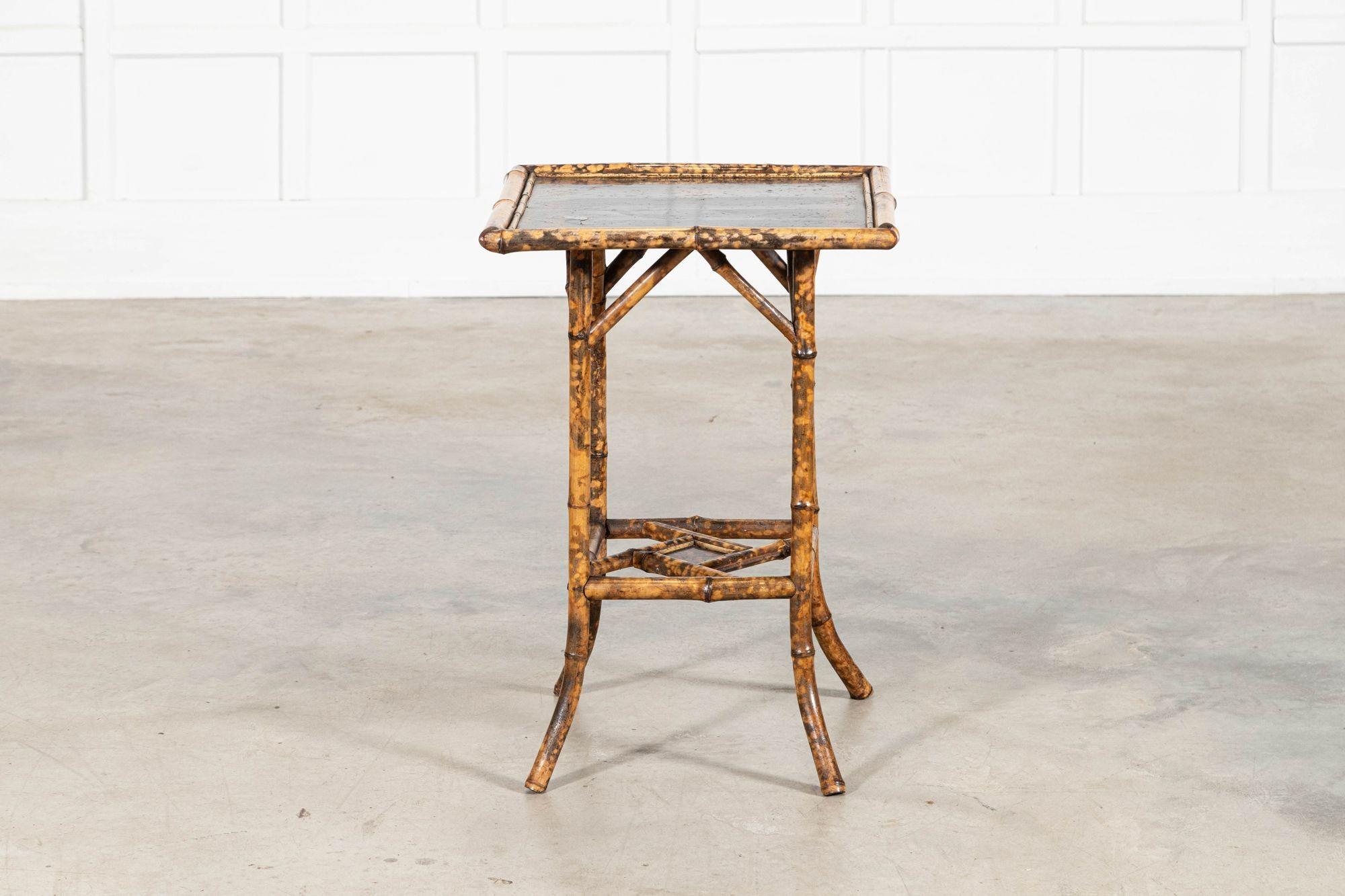 Table d'appoint anglaise en laque de bambou du XIXe siècle en vente 4