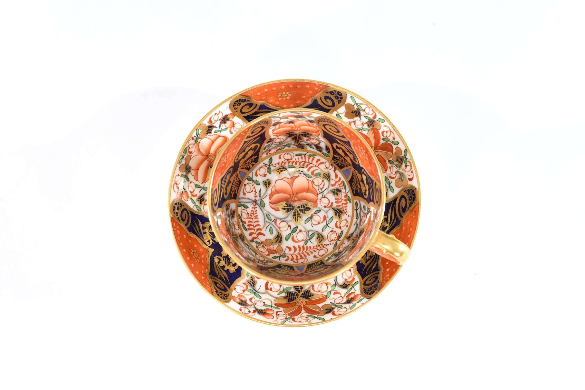 Fin du XIXe siècle Anglais, 19e siècle. Service à thé décoré à la main « Imari » pour 8-26 pièces en vente