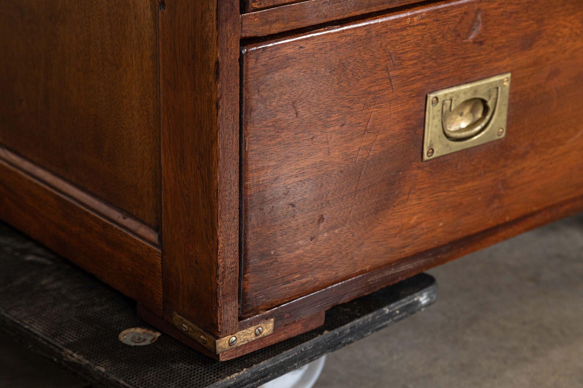 English 19thC Mahogany Campaign Chest in vendita 11