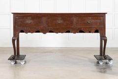 English 19thC Oak Dresser Base