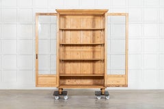 English 19thC Pine Display Cabinet