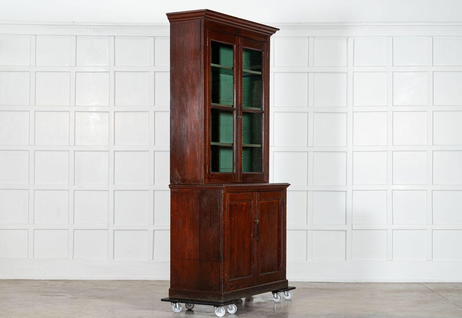 English 19thC Pine Glazed Housekeepers Cabinet In Good Condition In Staffordshire, GB
