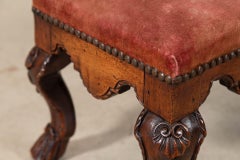 English 19thC Queen Anne Style Walnut Stool