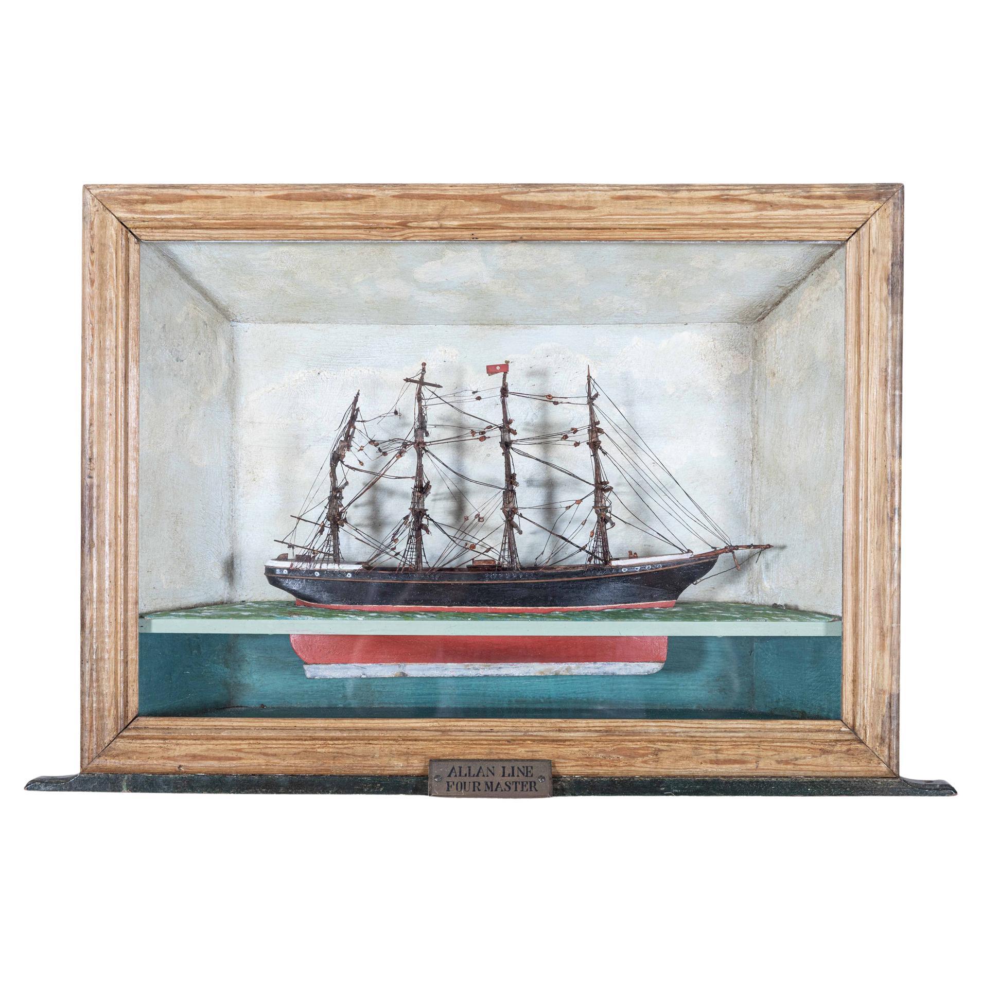 English 19thC Ship Diorama