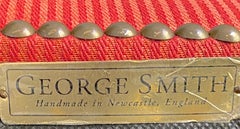 English 2009 George Smith Edwardian Unbuttoned Armchair on Front Castors