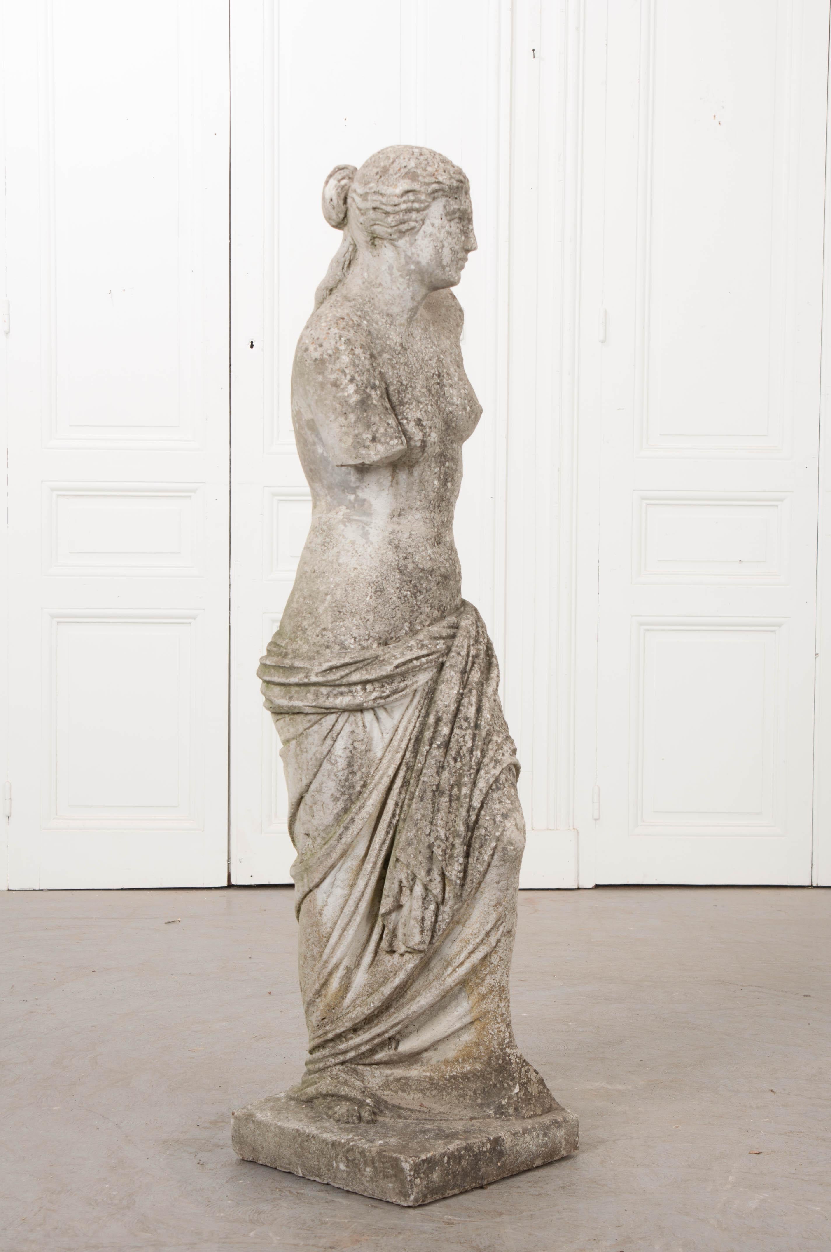 Classical Greek English 20th Century Carved Stone Statue of Venus de Milo