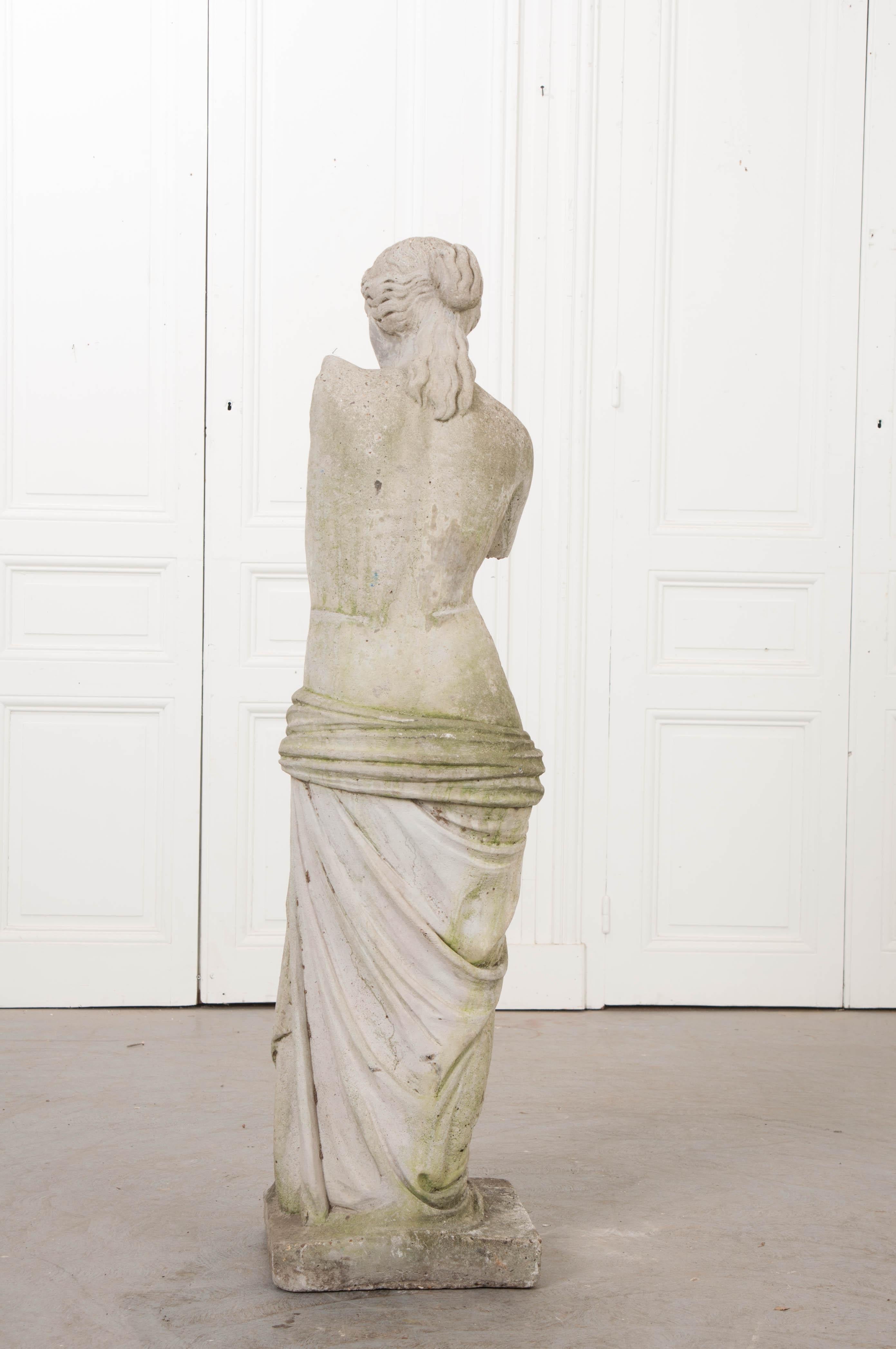 English 20th Century Carved Stone Statue of Venus de Milo 5