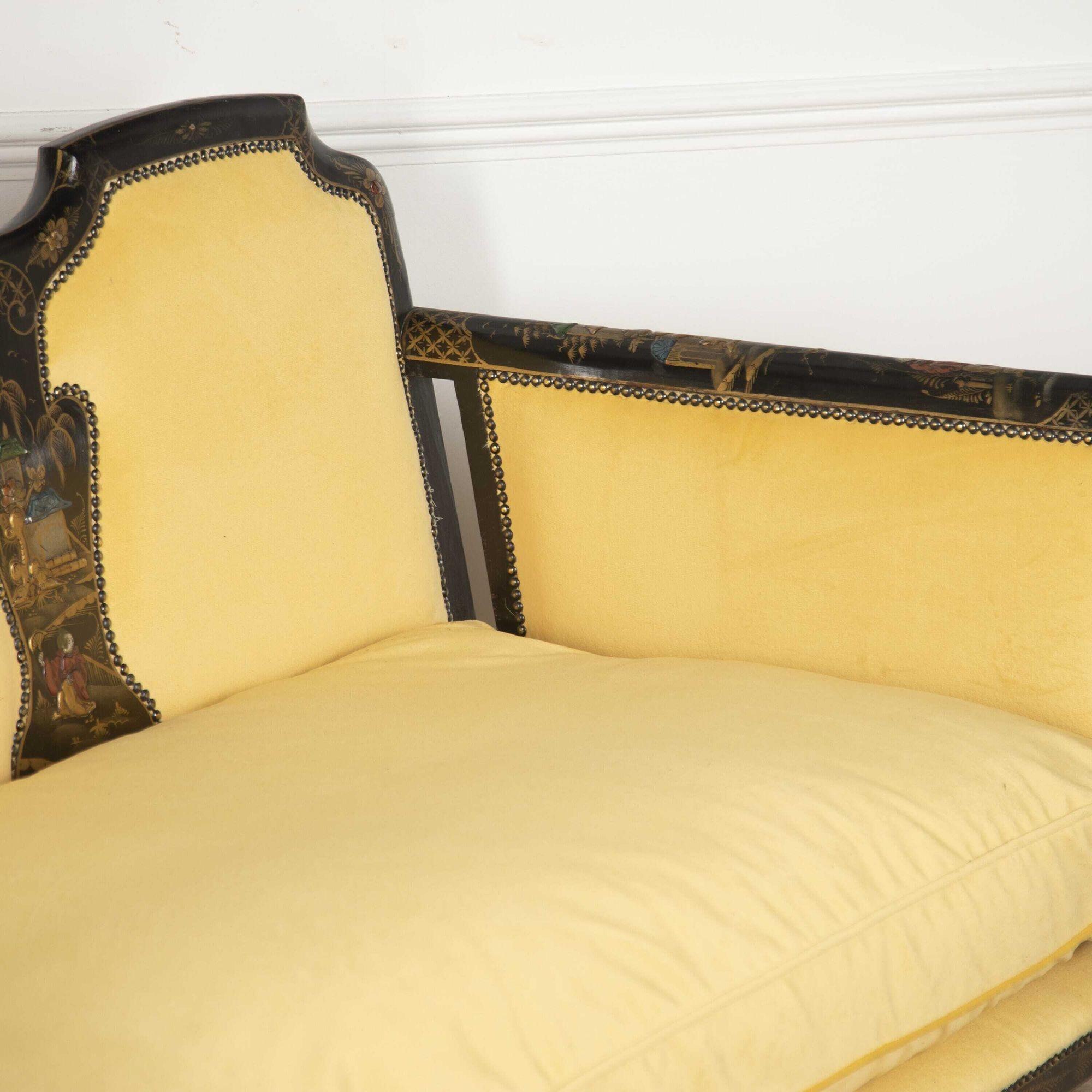 English 20th Century Chinoiserie Sofa 1