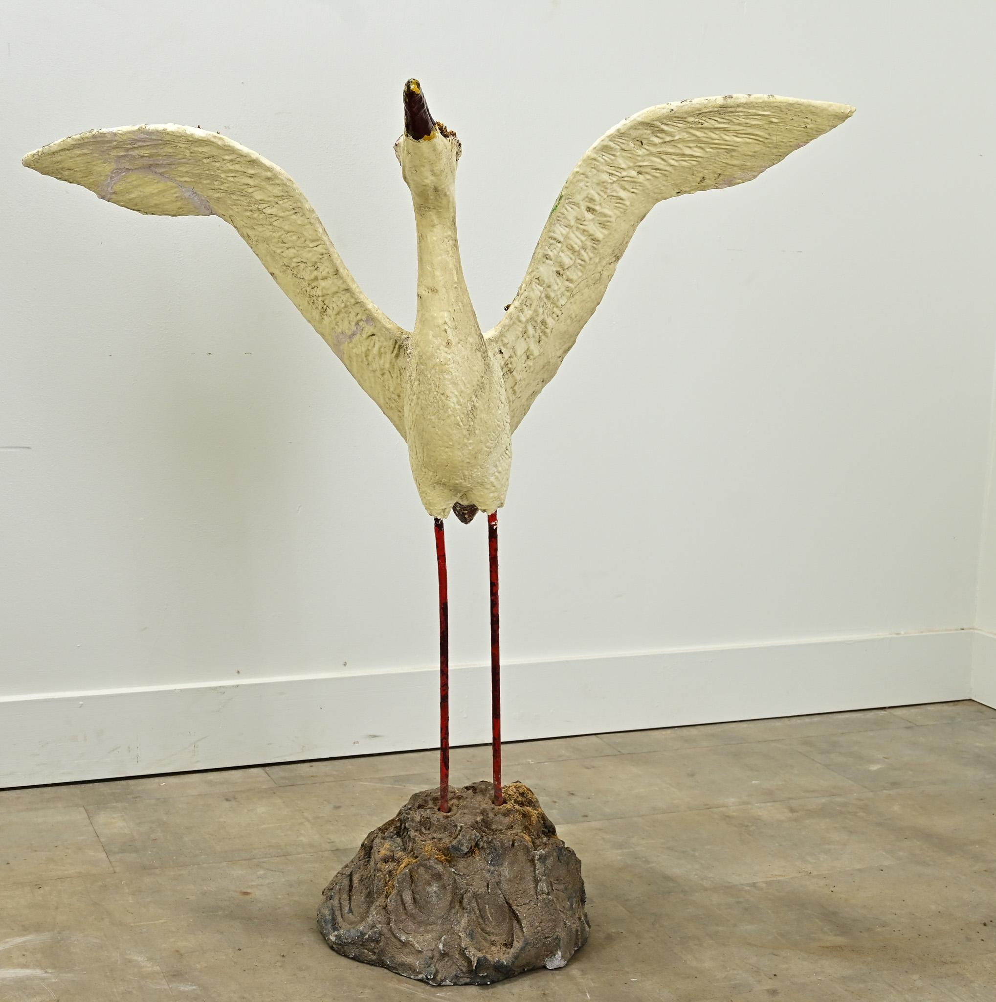 English 20th Century Egret Statue 5