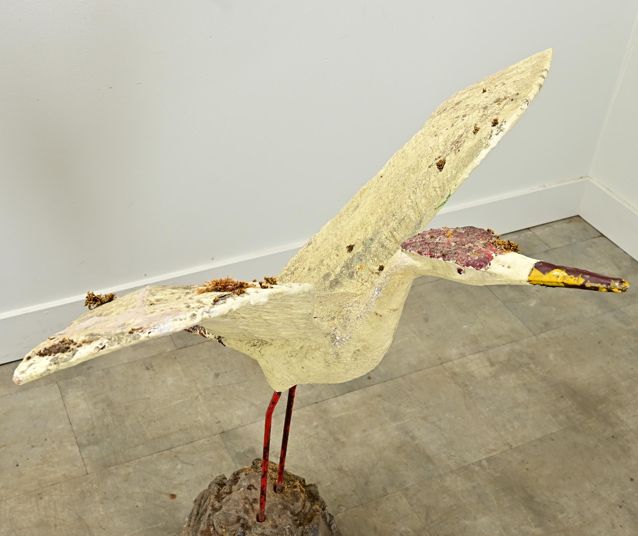 English 20th Century Egret Statue 6