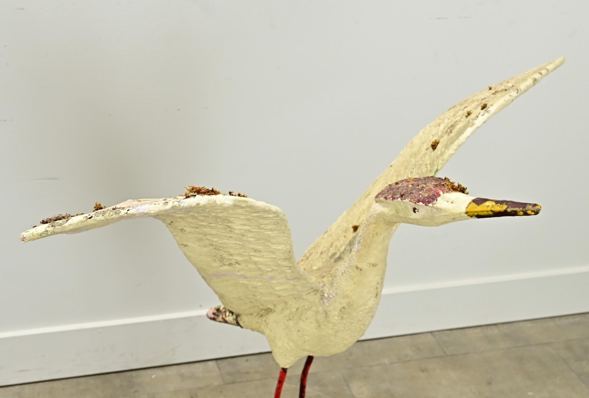 English 20th Century Egret Statue 7