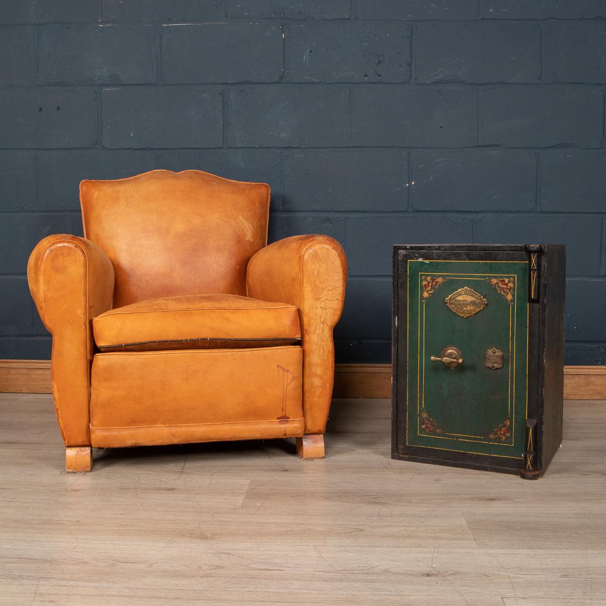 A lovey cast iron fire proof safe in good working order. Complete with its key, it is as fit for purpose today as it was the day it was made. Showing great patina, these safes now make lovely side tables in an industrial style interior or as a