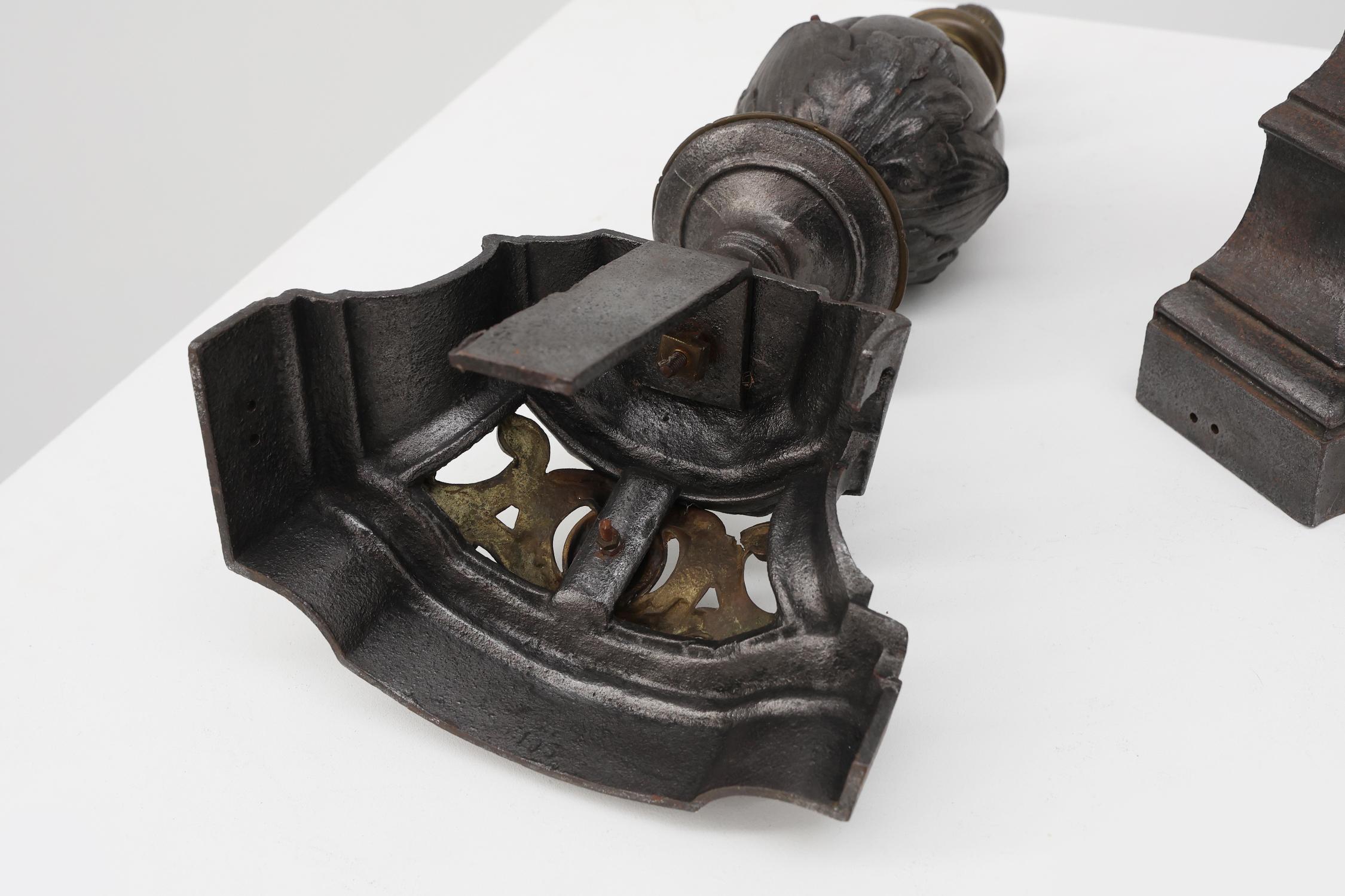 English 20th Century firedogs in Charles II style For Sale 7