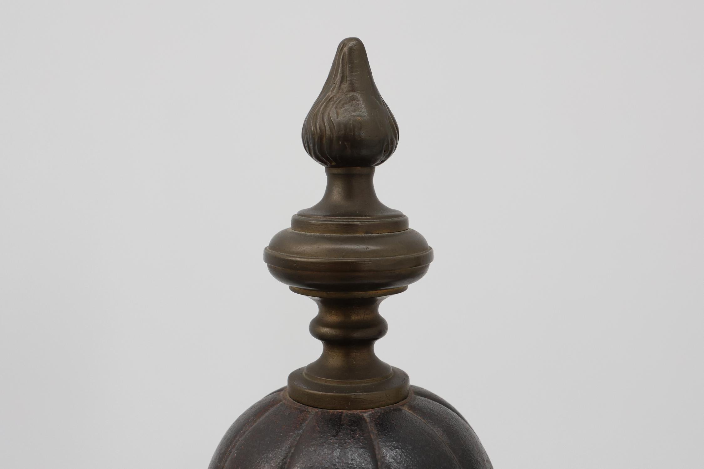 English 20th Century firedogs in Charles II style For Sale 2