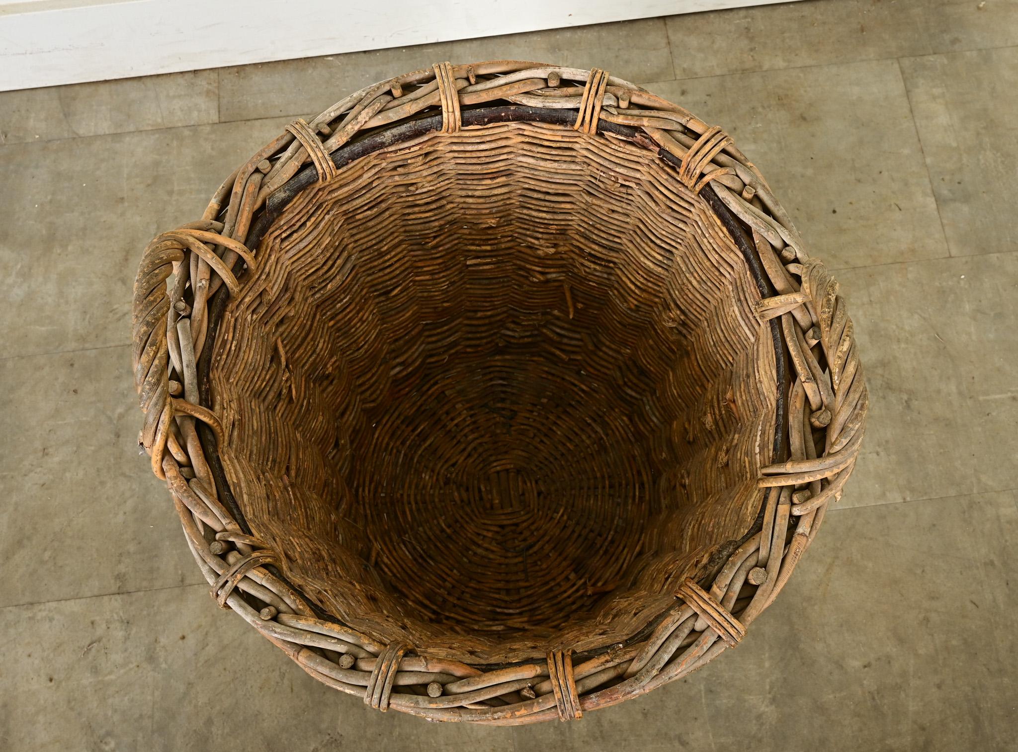 19th Century English 20th Century Harvest Basket