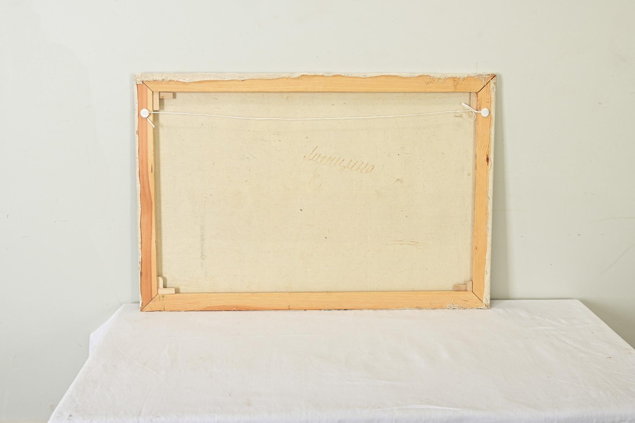 English 20th Century Lounging Lady Painting For Sale 6