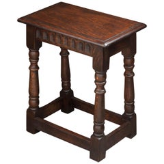 English 20th Century Oak Joint Stool