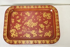 Bandeja inglesa del siglo XX Reproducción de Chinoiserie