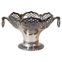 English 20th Century Silver Plated Potpourri Decorative Bowl with Openwork Top