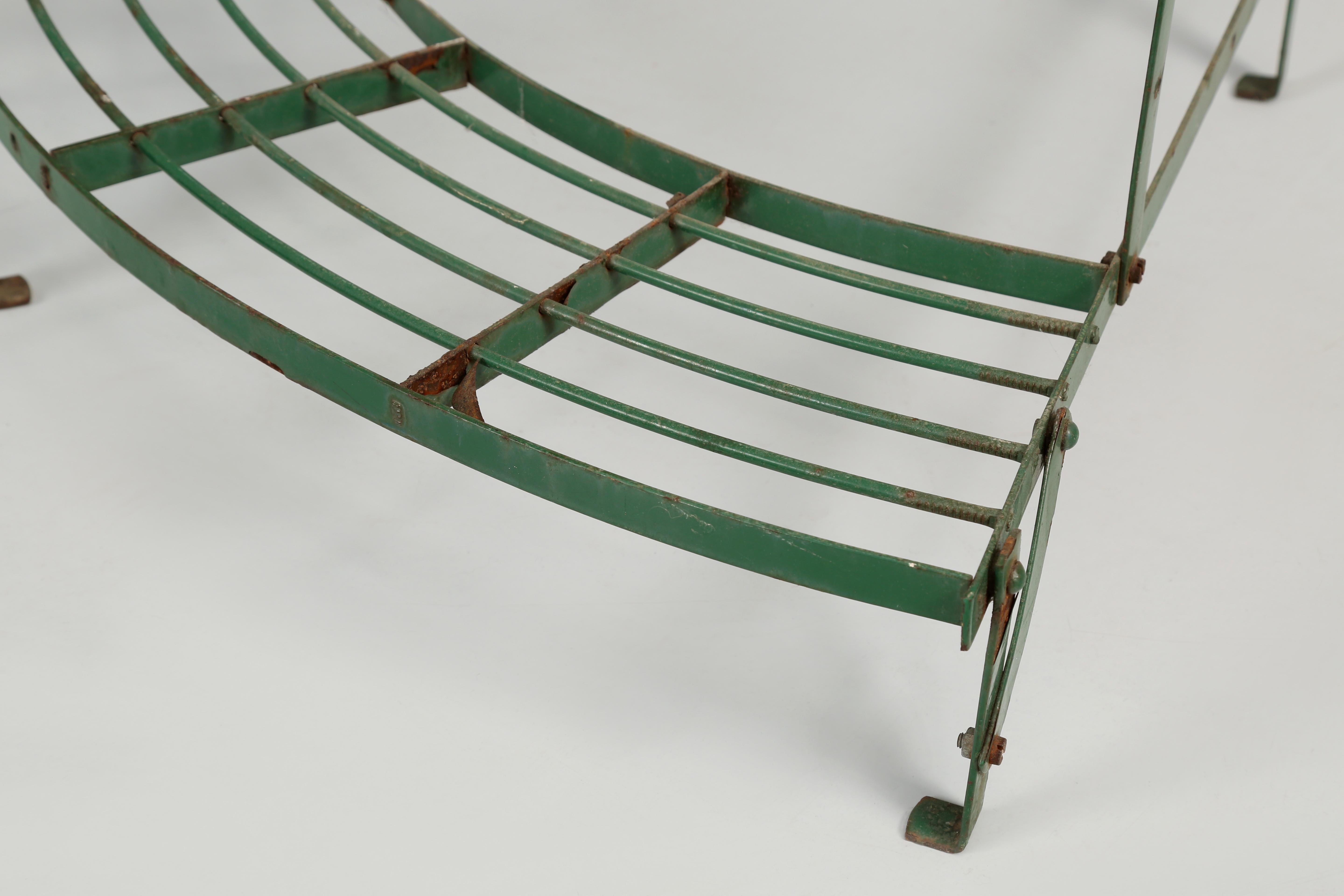 English 3-Tier Demilune Plant Stand in Old Green Paint from Staffordshire, UK 3