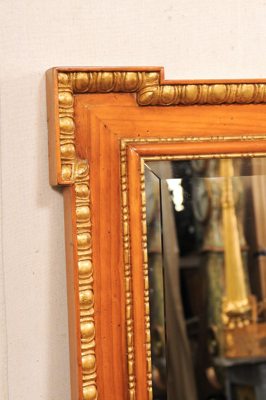 English 5 Ft Tall Mirror w/Egg-n-Dart Trim For Sale 5