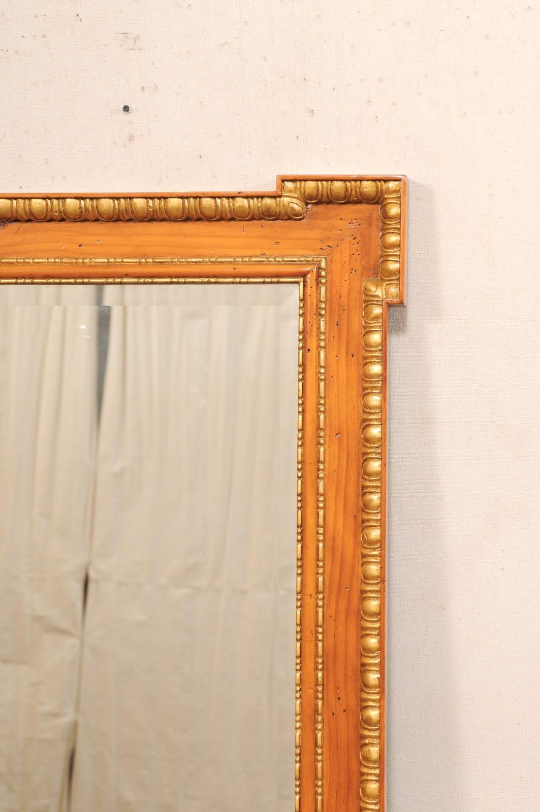 English 5 Ft Tall Mirror w/Egg-n-Dart Trim In Good Condition For Sale In Atlanta, GA