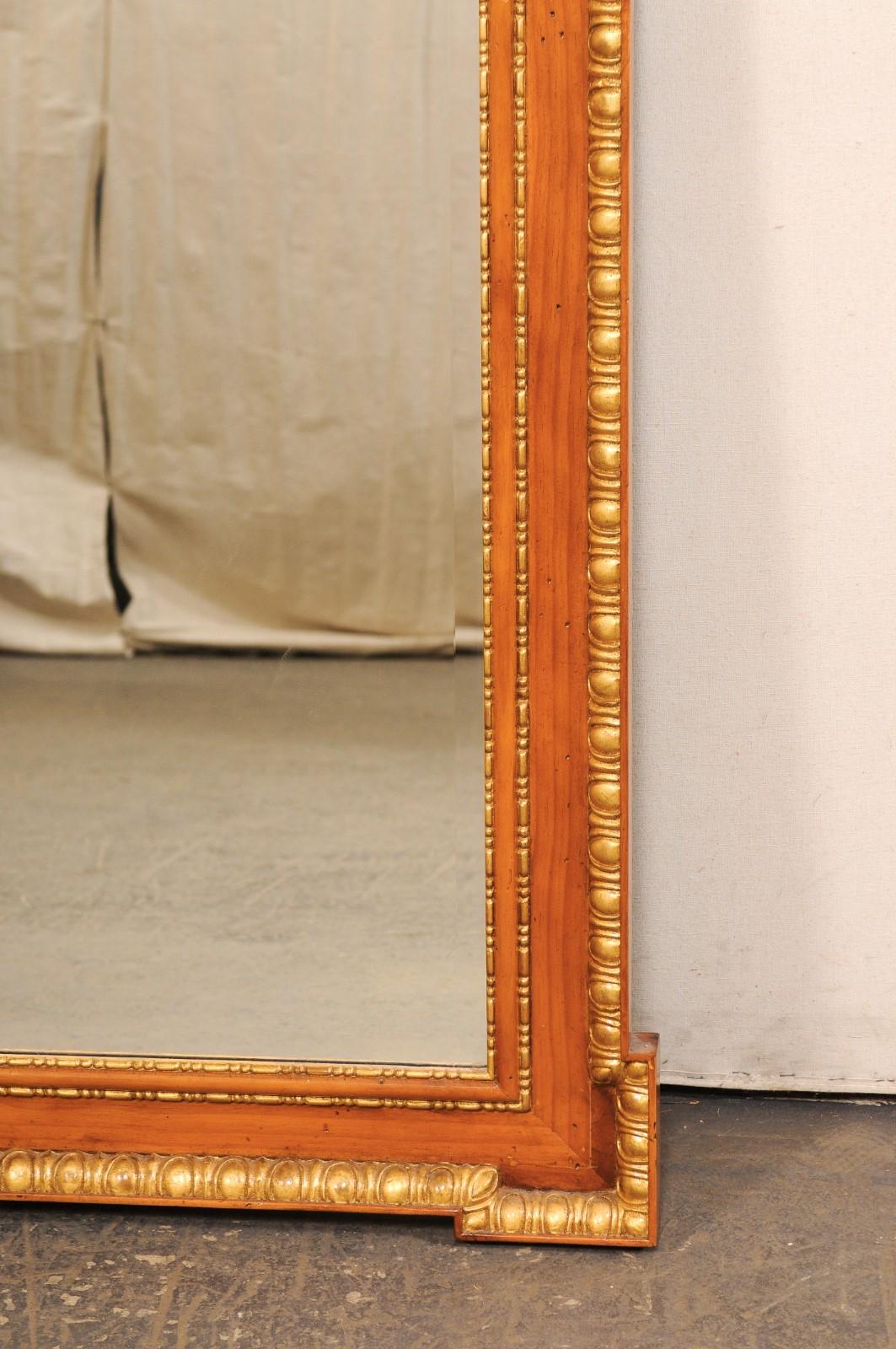 20th Century English 5 Ft Tall Mirror w/Egg-n-Dart Trim For Sale