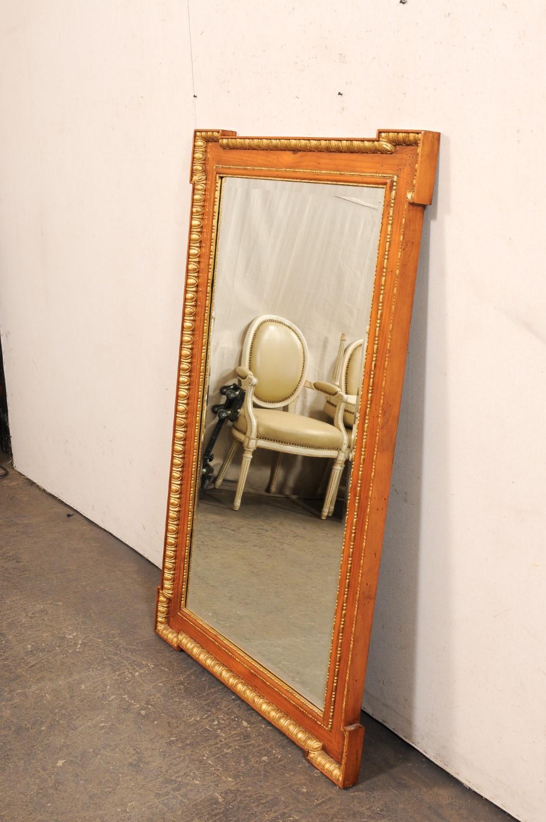 English 5 Ft Tall Mirror w/Egg-n-Dart Trim For Sale 2