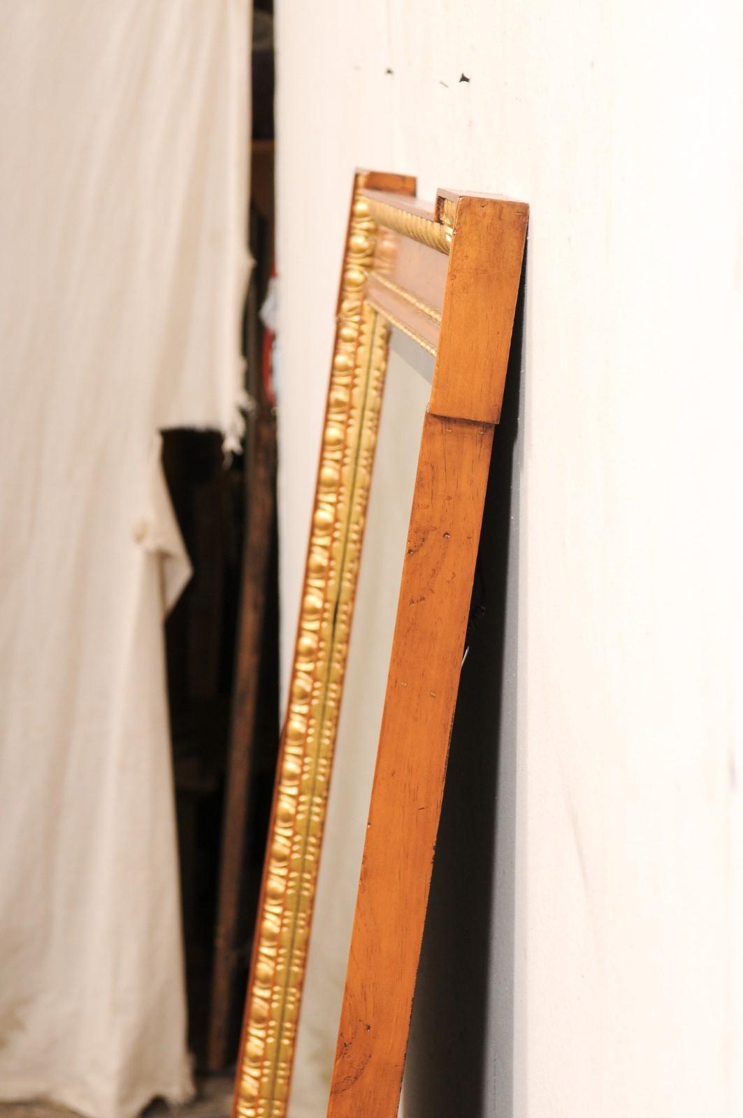 English 5 Ft Tall Mirror w/Egg-n-Dart Trim For Sale 3