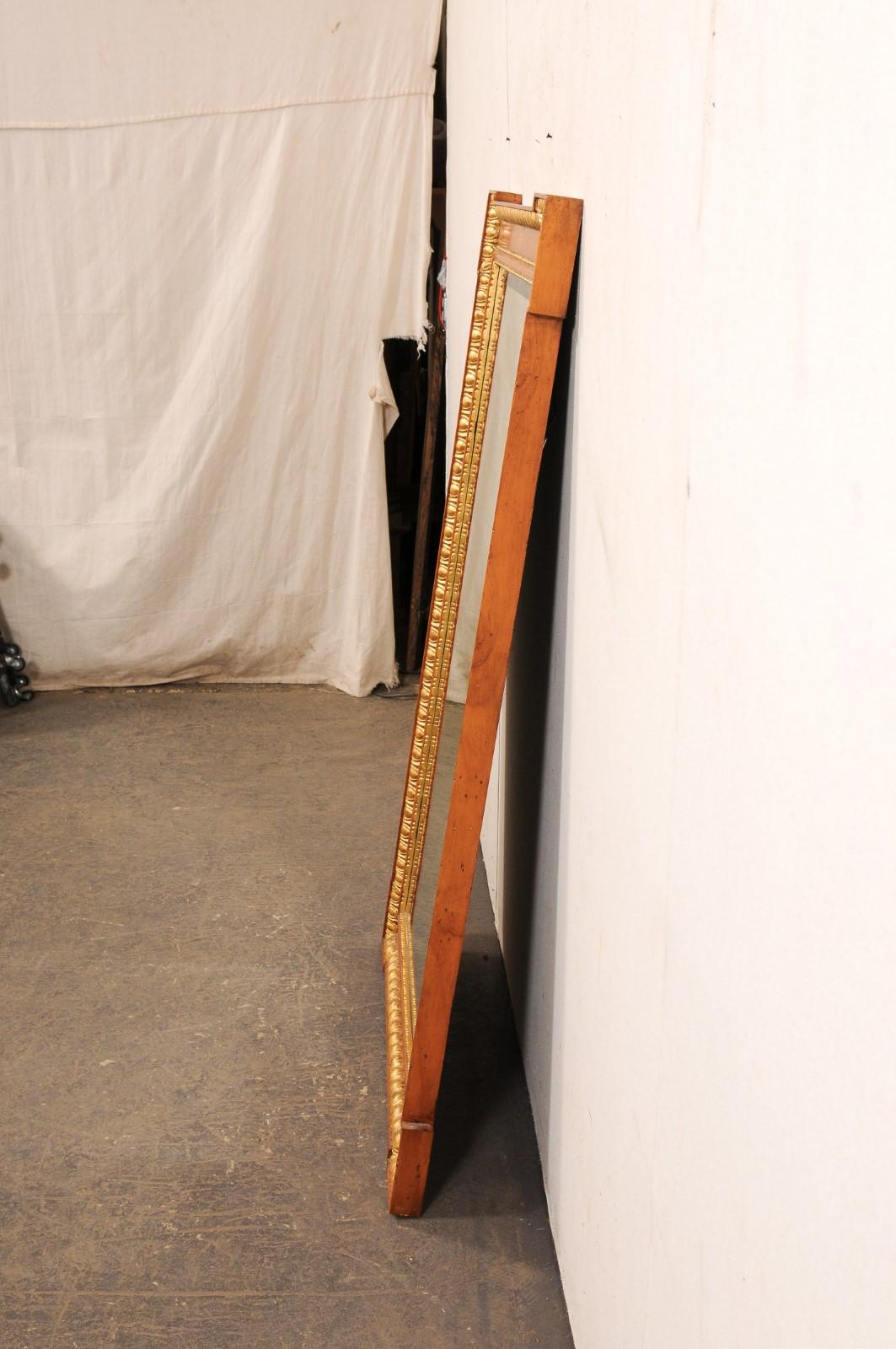 English 5 Ft Tall Mirror w/Egg-n-Dart Trim For Sale 4