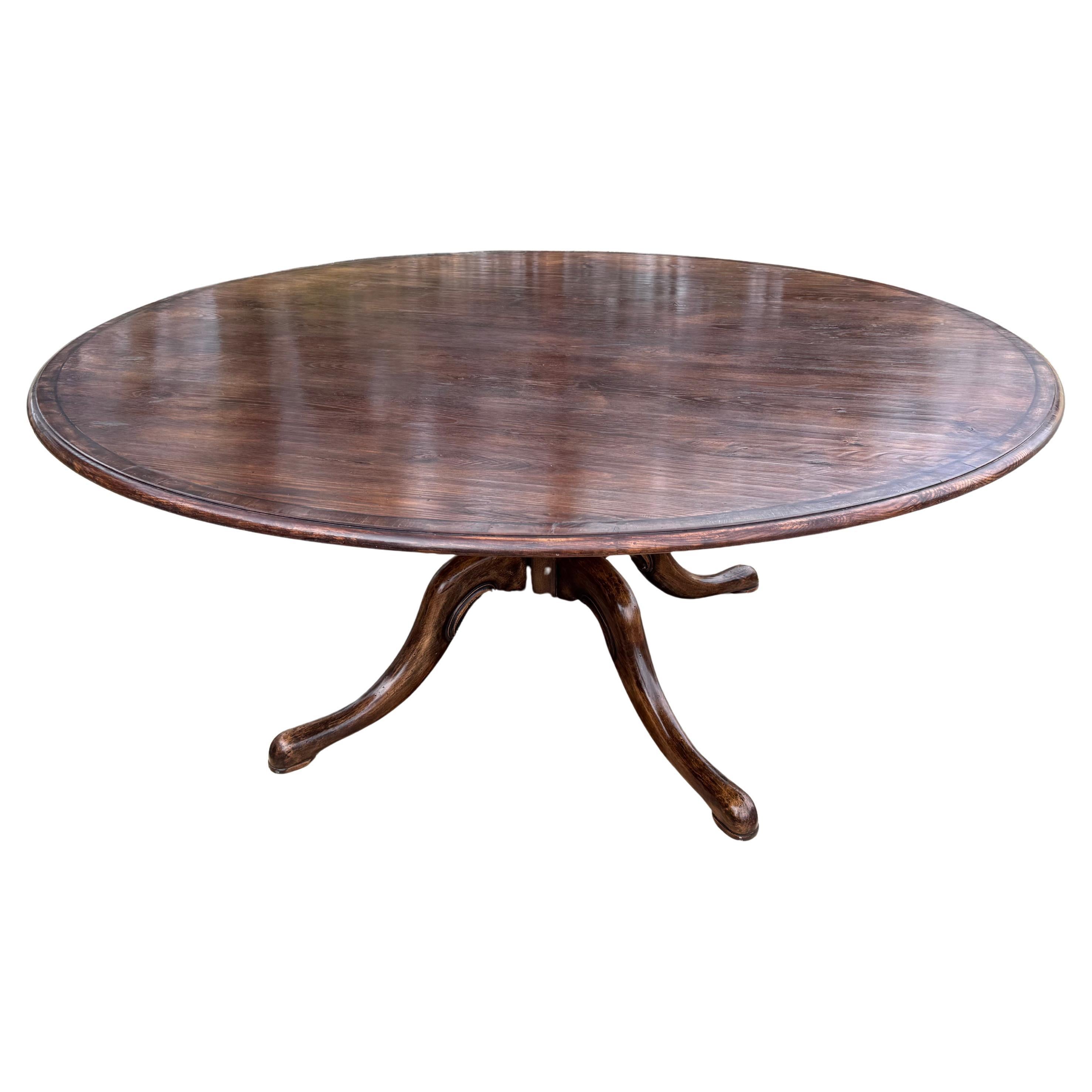 English 72" Round Table