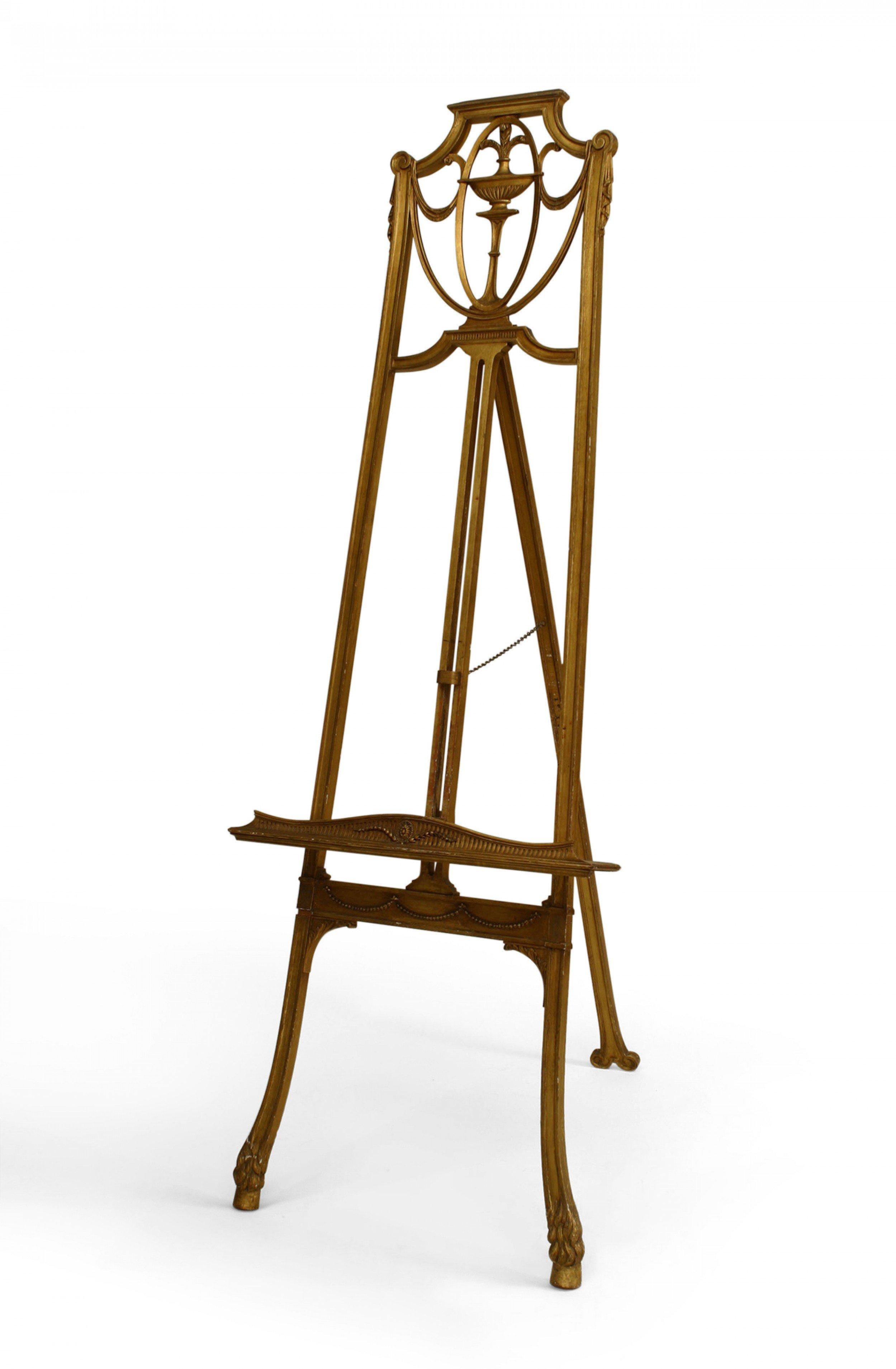 Adam Style English Adam Gilt Easel Stand For Sale
