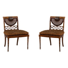 English Adam Satinwood Side Chairs