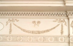 English Adam Painted Wood Mantel
