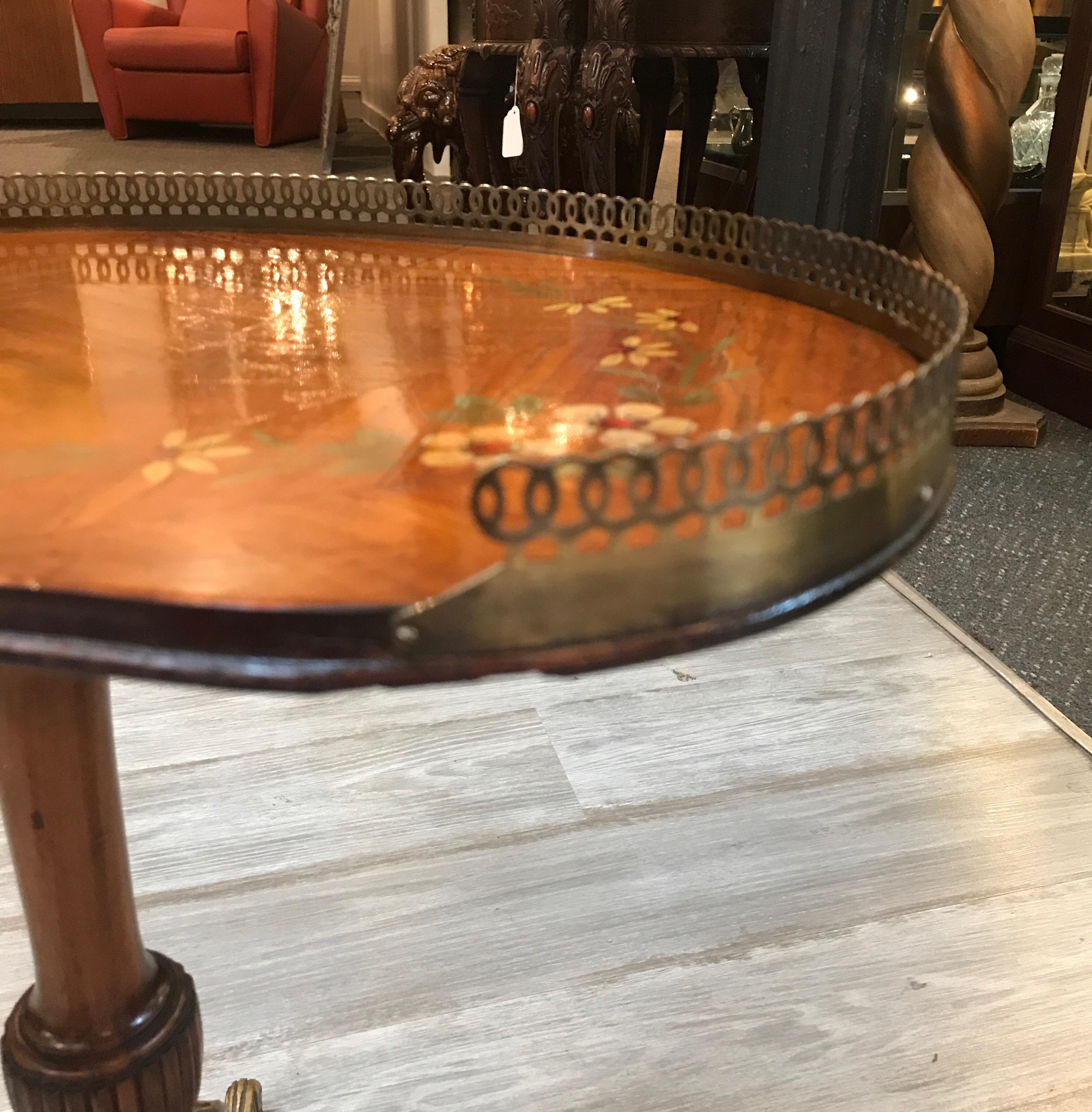 English Adam Style Carved Drinks Table 4