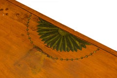 English Adam Style Miniature Satinwood and Painted Demilune Console Table