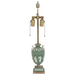 English Adam Style Wedgwood Porcelain Table Lamp