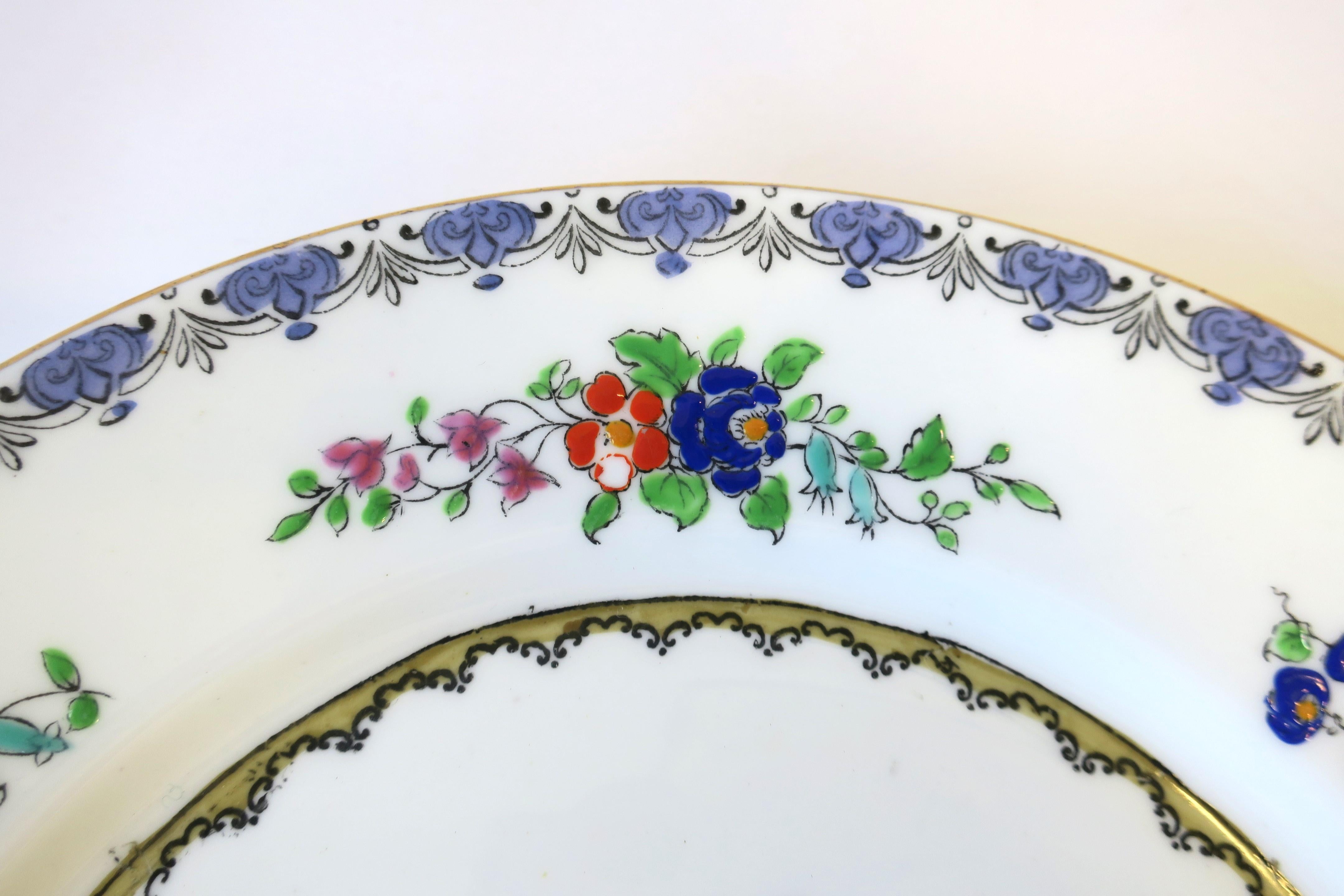 Porcelaine Paire d'assiettes en porcelaine anglaise Adderley Ware en vente