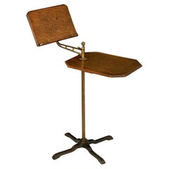 English Adjustable Floor-Standing Book Lectern or Reading Stand