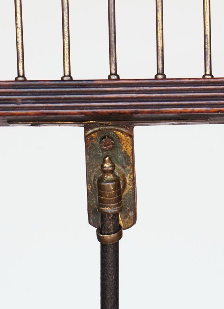 English Adjustable Lyre-Shaped Music Stand from the Edwardian Era For Sale 1