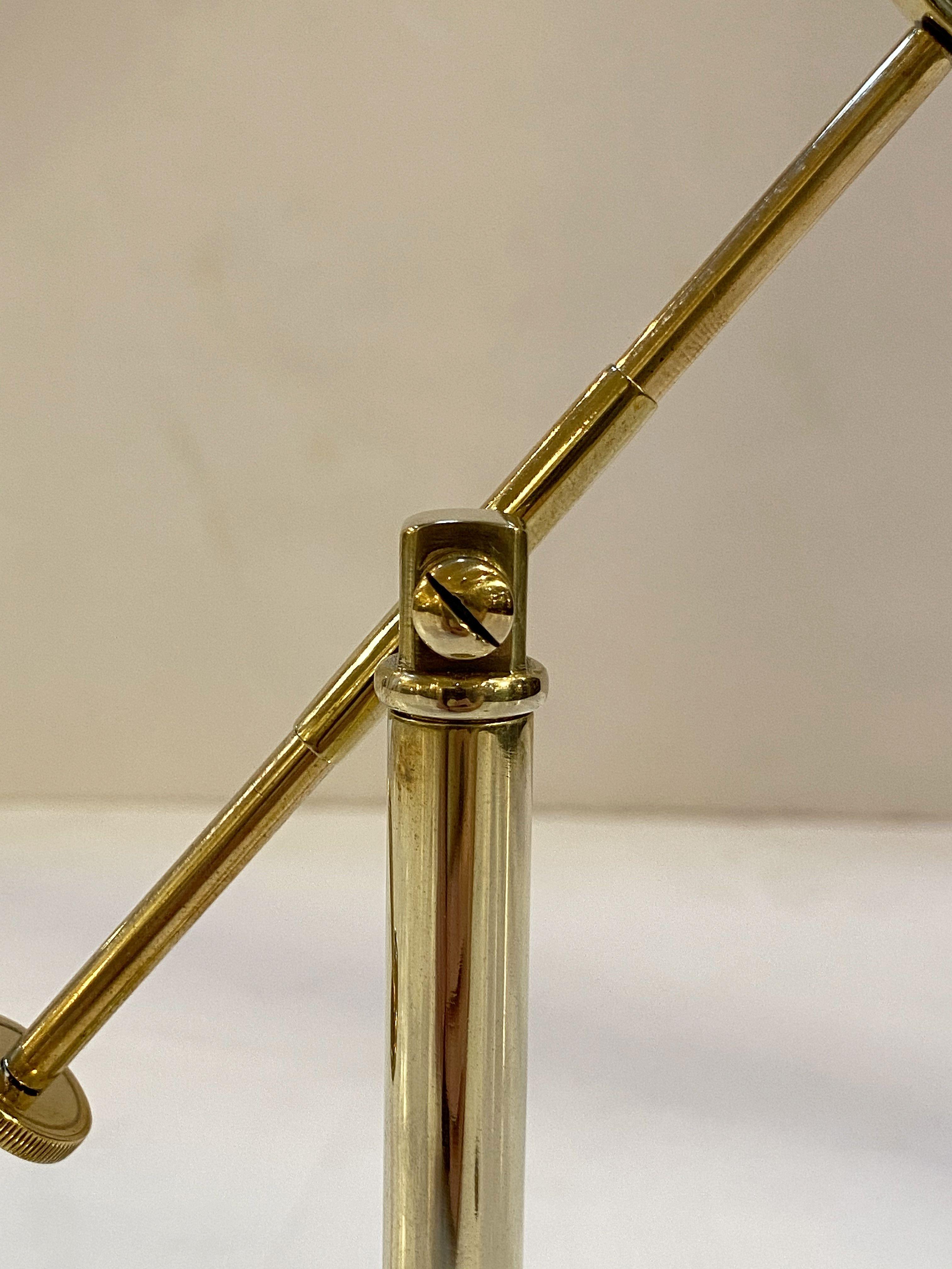 English Adjustable Standing Desk Magnifier of Brass 7