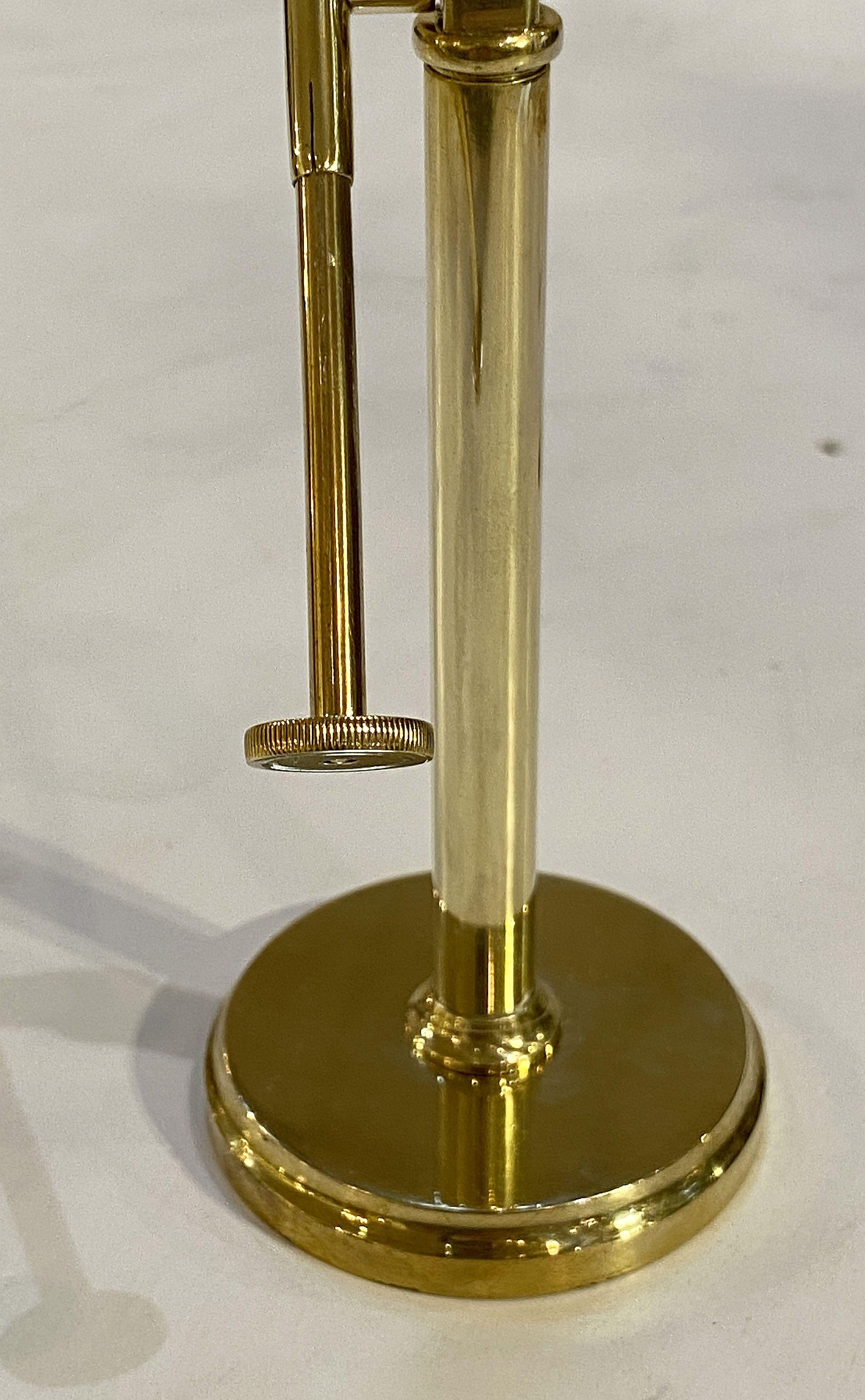 English Adjustable Standing Desk Magnifier of Brass 9