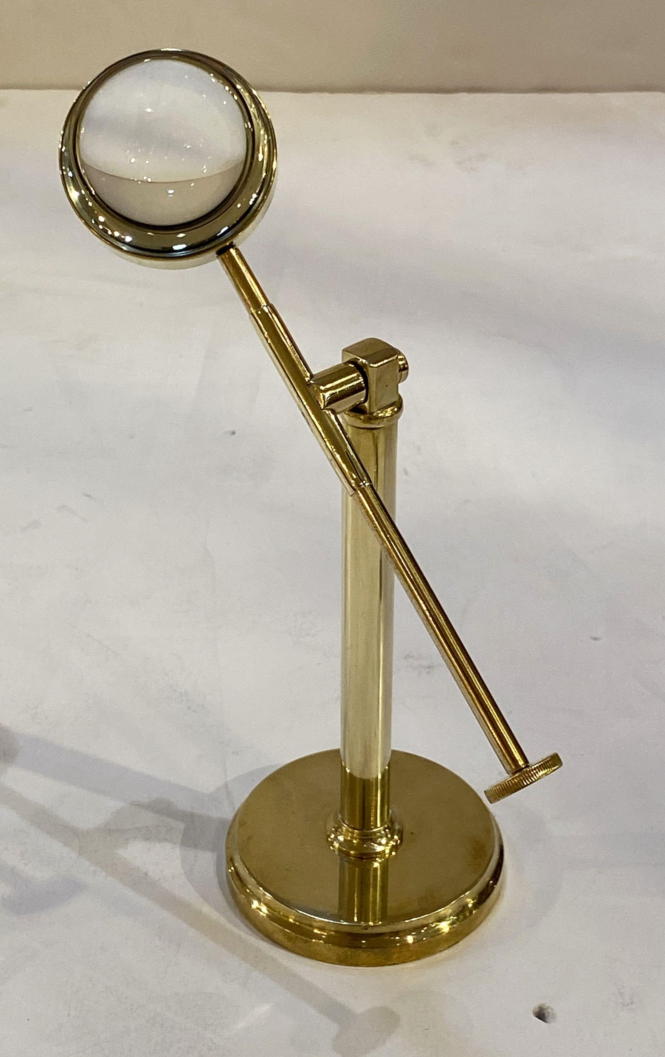 English Adjustable Standing Desk Magnifier of Brass 2
