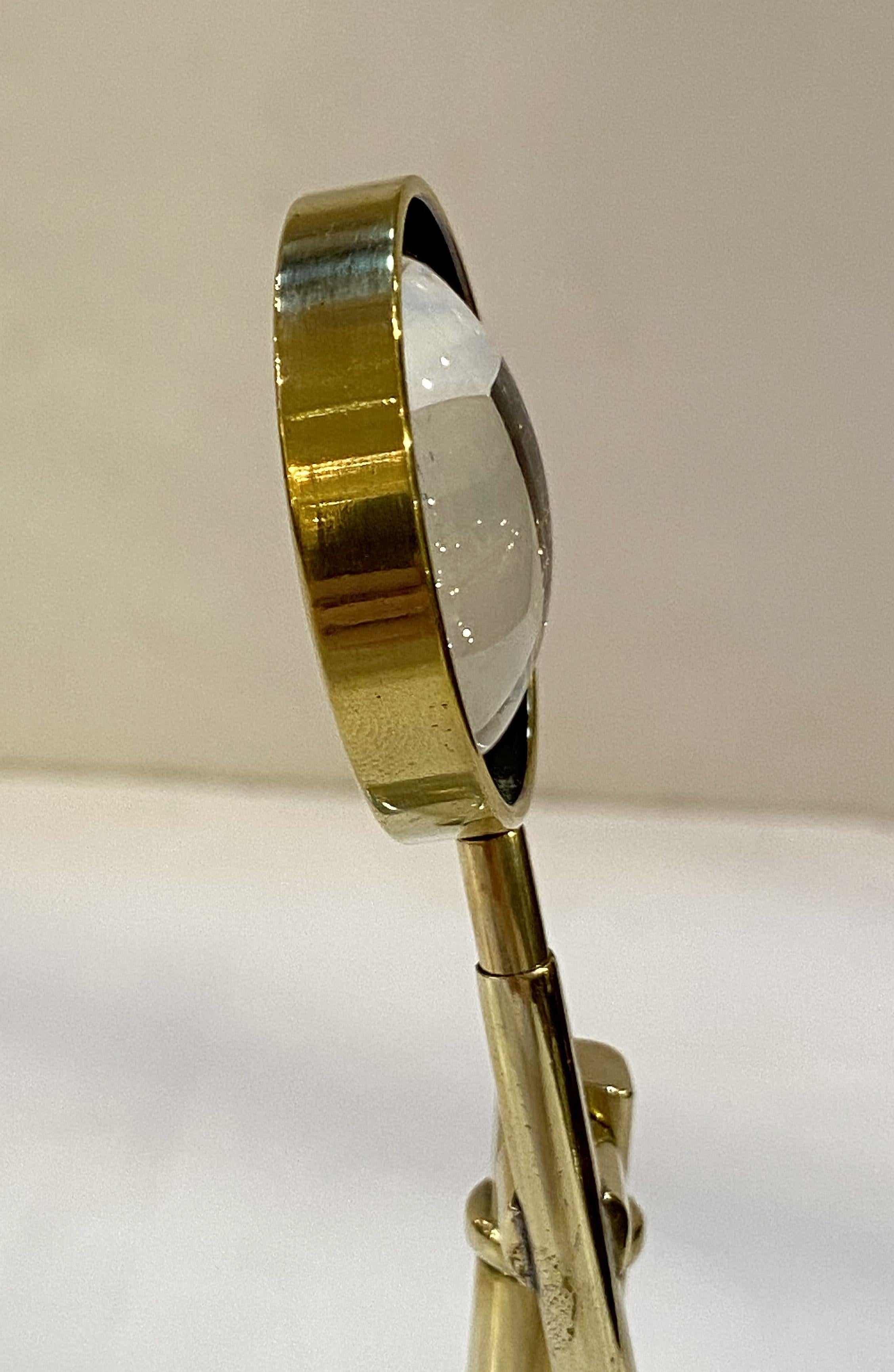 English Adjustable Standing Desk Magnifier of Brass 3